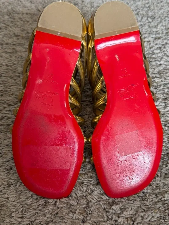 Christian Louboutin Gold Gladiator Sandals - Women - Picture 5 of 7